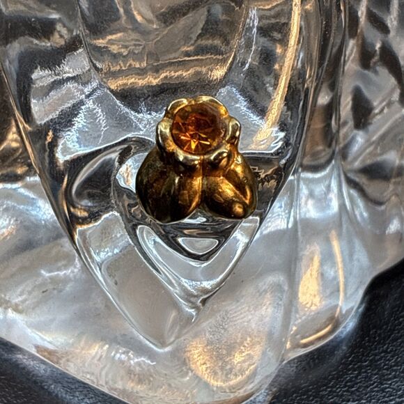 Fenton Glass Angel Figurine w Topaz November Birthday Stone - Picture 2 of 7